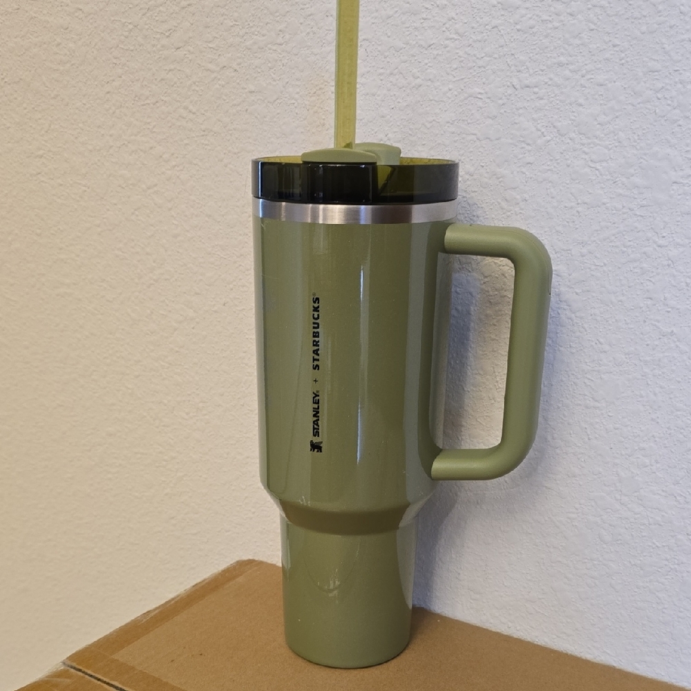 Starbucks Olive Green Travel Mug with Handle